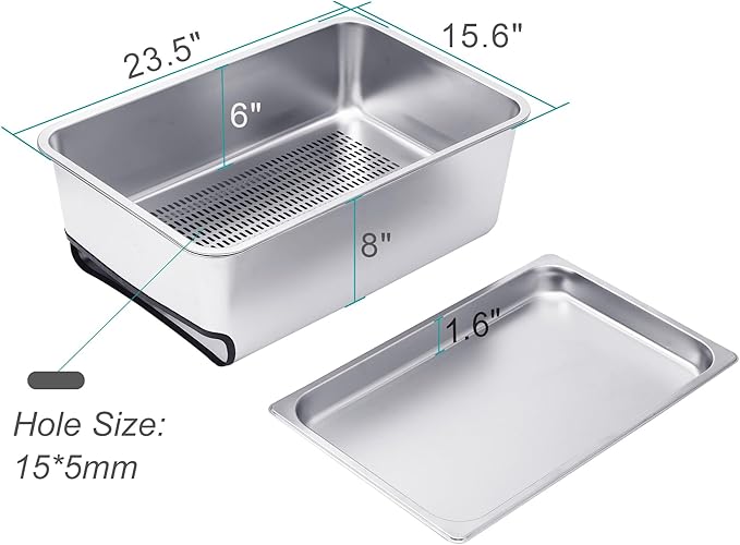 8" Pull-Out Sifting Cat Litter Box for Pine Pellets