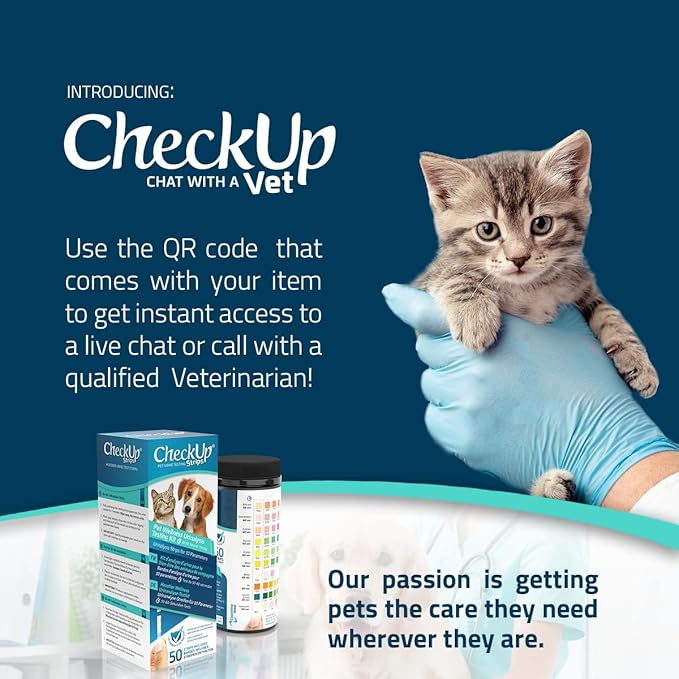 CheckUp Testing Strips x 50 (10 Parameters Urine Test Strips for Cats & Dogs)