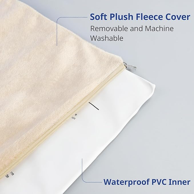 NICREW Cat Heating Pad, Temperature Adjustable Heated Cat Bed with Auto Shut Off Timer, Indoor Pet Heated Bed Mat for Cats and Dogs, 17.7 x 15.7 Inches, 55W (max)