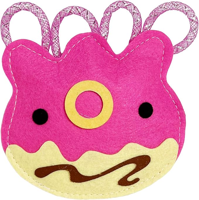 ROHOME Catnip Toys for Cat,Kitten Chew Teeth Cleaning Toy,Interactive Plush Toys for Swatting and Playing，Cute Octopus Cat Toy (Pink)