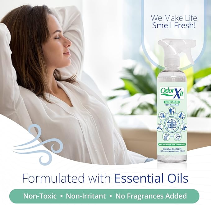 Pet Urine Odor Eliminator Spray 16oz + Concentrate 4oz – Natural, Safe & Effective Odor Neutralizer for Pets & Home