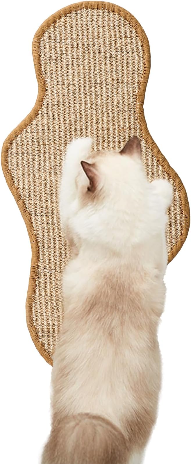 Sisal Cat Scratcher Mat with Sticky Tapes, 23.6" x 11.8" Cat Scratching Carpet for Indoor Cats, Horizontal Cat Scratcher for Cat House, Scratching Posts, and Couch Protection(Cactus)