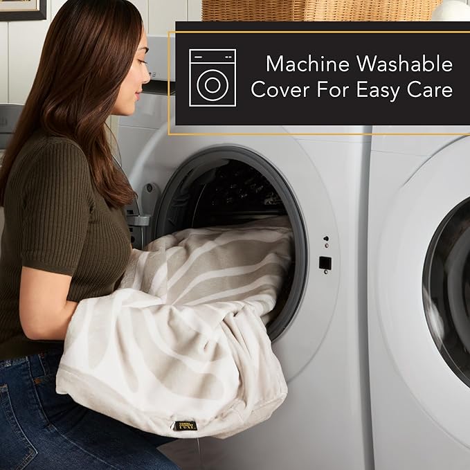 TOWN & COUNTRY LUXE CuddleTown Matisse Everwash® Pillow Pet Bed, Water Repellent Floor Pillow, Machine Washable Cover, Soft & Calming, Taupe, Small 28"x22"x4"