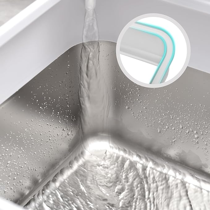 Kichwit Extra Large Stainless Steel Cat Litter Box with High Sides, Easy to Clean, Smooth Surface, Rust Resistant, 23.6" x 15.7" x 10" (with Lid)