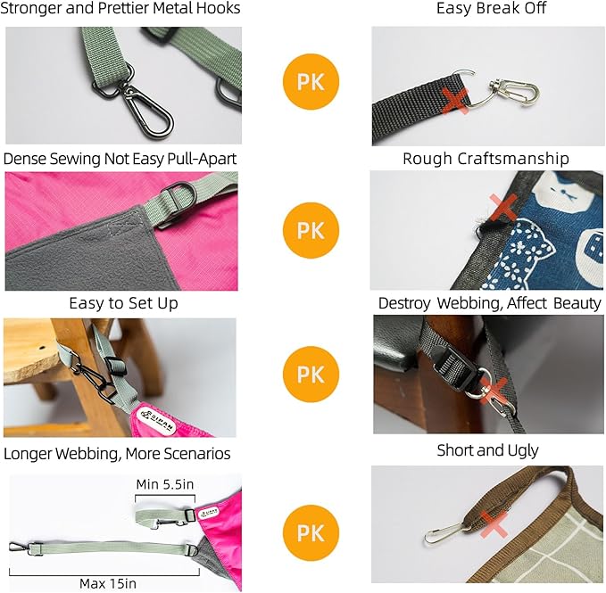 Extra Large Hanging Cat Hammock, Bed & Mat - Washable, Waterproof, Cooling Pad for Cats 26 x 20 inches (XX-Large, Red)