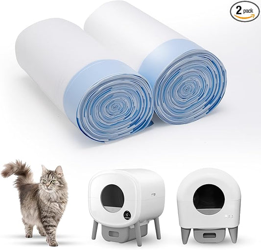 40 Count 26" x 11.8" Cat Litter Box Liners for Fsitego and Fumoi Self Cleaning Litter Box, Extra Thick Heavy Duty Cat Litter Bags Replacement, 3-4 Gallons of Capacity