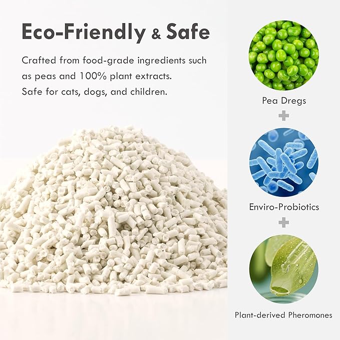 Lady N Cat Attract Tofu Litter – Natural Attractant Formula for Litter Box Training, Calming Pheromone for Multi-Cat Homes, Granular Mini-Pellet Shape for Self-Cleaning Box, 18lb