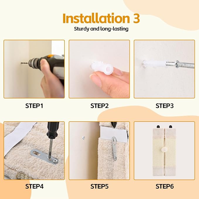 2-Pack Wall Corner Cat Scratcher for Indoor Cats - Wall Mounted Sisal Scratching Pad with Hanging Ball - Vertical Corner Wall Mount Scratch Panel, Protector for Wall Corner