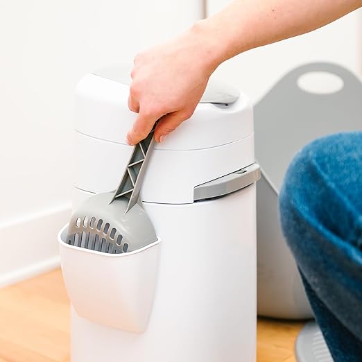 Litter Genie Style PailCat Litter Box Waste Disposal System for Odor Control Includes 1 Square Refill Bag