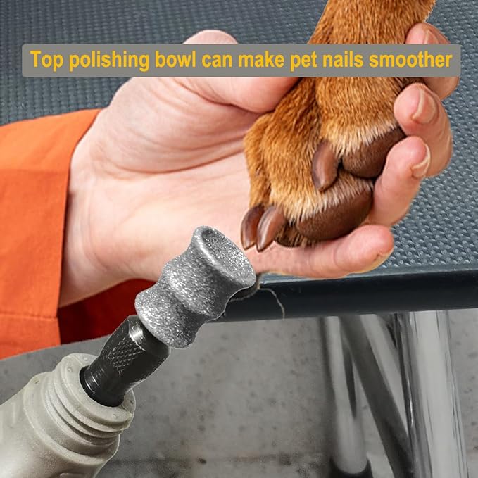 Dog Nail Grinder and Trimmer Bits for Dremel - Dog Nail Grinder Attachment - Painless Pet Nail File & Clipper for Large, Medium and Small Dogs & Cats 2Pack