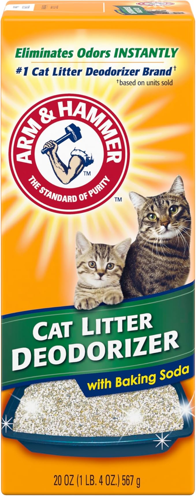 ARM & HAMMER Cat Litter Deodorizer Double Duty, 20 oz, 6 Pack