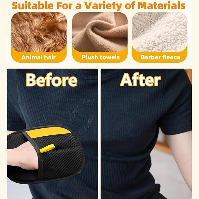 3pcs Pet Hair Removal Glove,Pet Hair Remover Glove for Cats & Dogs,Upgraded Animal Fur Removal Tool, Reusable Cats & Dogs Grooming Gloves for Hair Removal