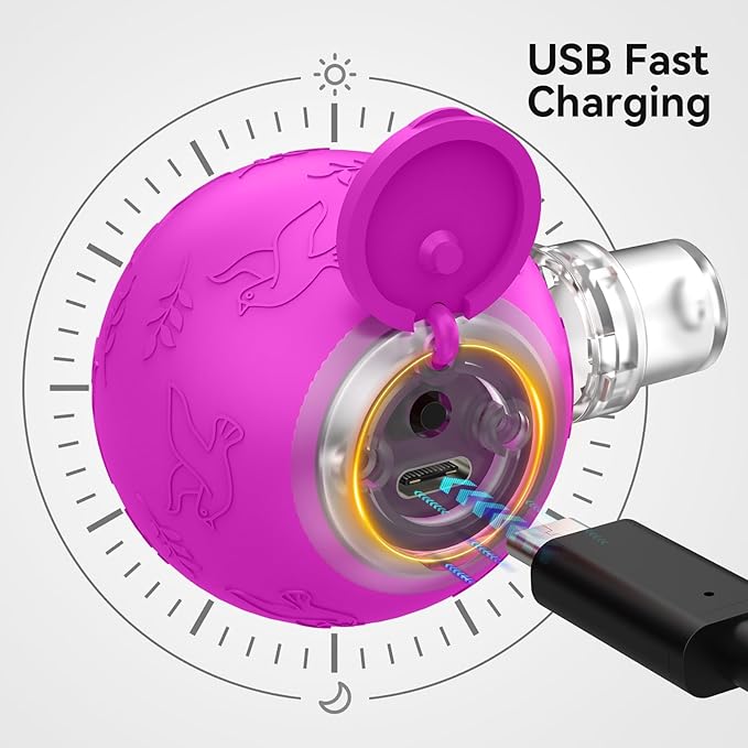 Interactive Cat Toys Ball for Indoor Cats,Automatic Kitten Toys for Bored Indoor Adult Cats,Motion Activated,USB Rechargeable(Purple)