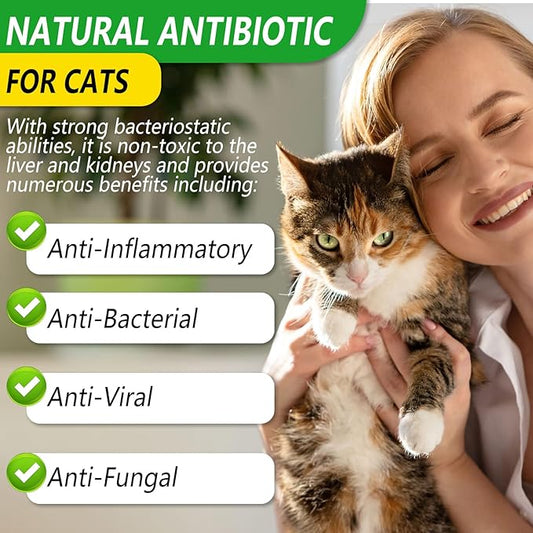 Antibiotics for Cats, Cat Antibiotics for Injections, Natural Cat antibiotic for Immune & Allergy Relief, Cough Relief, Yeast Injection, UTI Treatments, Cats Antibiotic Drops, 60ML