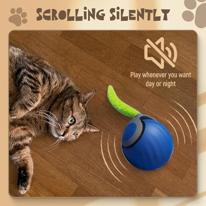 Tail 2.0 Cat Toy,Smart Interactive Cats Toy Balls,Automatic Moving Balls for Cat Dog Touch Motion Rolling Toy Ball,Self Rolling Smart Cats Toy Ball Interactive