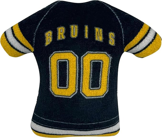 Best Plush CAT Toy: NHL Boston Bruins Complete Set of 3 Piece Cat Toys Filled with Fresh Catnip. Includes: 1 Jersey Cat Toy, 1 Hockey Puck Cat Toy with Feathers & 1#1 Fan Cat Toy. Beautiful Team Logo