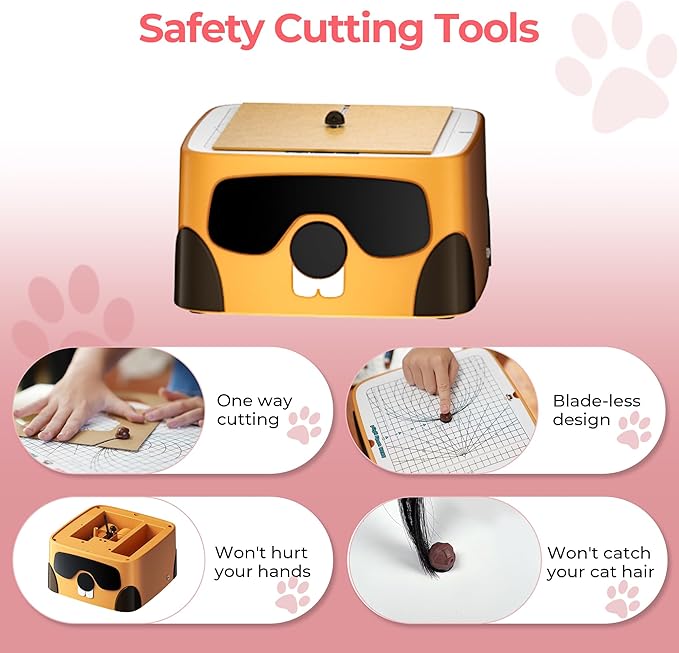 Cardboard Cutter for Cat - 3D Printed Card Board Cutter DIY Cat Scratchers Cardboard Strip Tool Machine for Making Cat Scratching Board Cat Bed