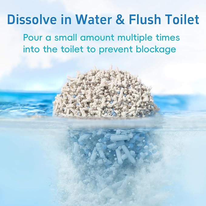 5-in-1 Tofu Cat Litter, Mixed Cassava, Bentonite, Baking Soda, SAP, Natural Plant, Fast Clumping, Strong Water Adsorption & Deodorization, No Tracking, Dust-Free, Flushable, 7.9lbs