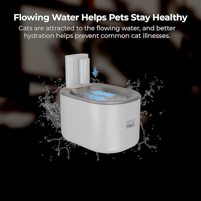 Smart Wireless Cat Water Fountain, 3.5L/118oz Automatic Pet Water Dispenser with App Control, Ultra Quiet, UV Sterilization & Filtered Flow for Cats & Dogs