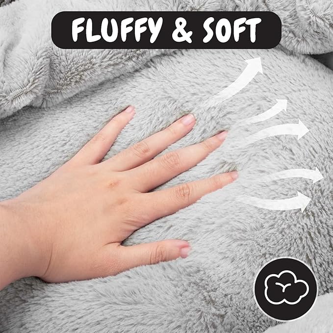 Cushion Bed for Pets Large Size Calming Anti Anxiety Crate Bed Machine Washable Breathable Soft Padding (36" L x 25" W x 6.4" H)