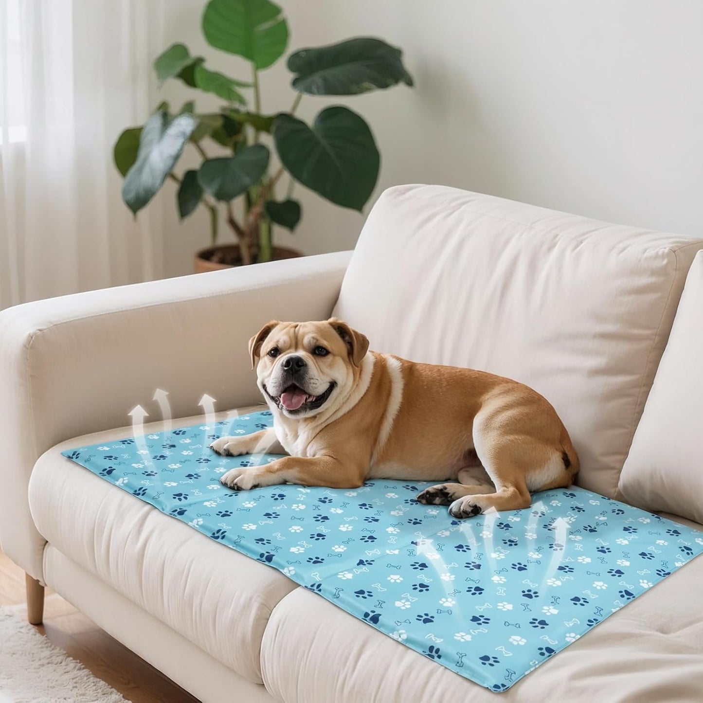 Ownpets Dog Cooling Mat, Large 39 x 23 Inch Thick and Waterproof Cooling Pad for Summer, Water-Filled Pet Mat for Large Dogs, Leakproof Design for Crate, Bed, Sofa, Floor and Car Seat