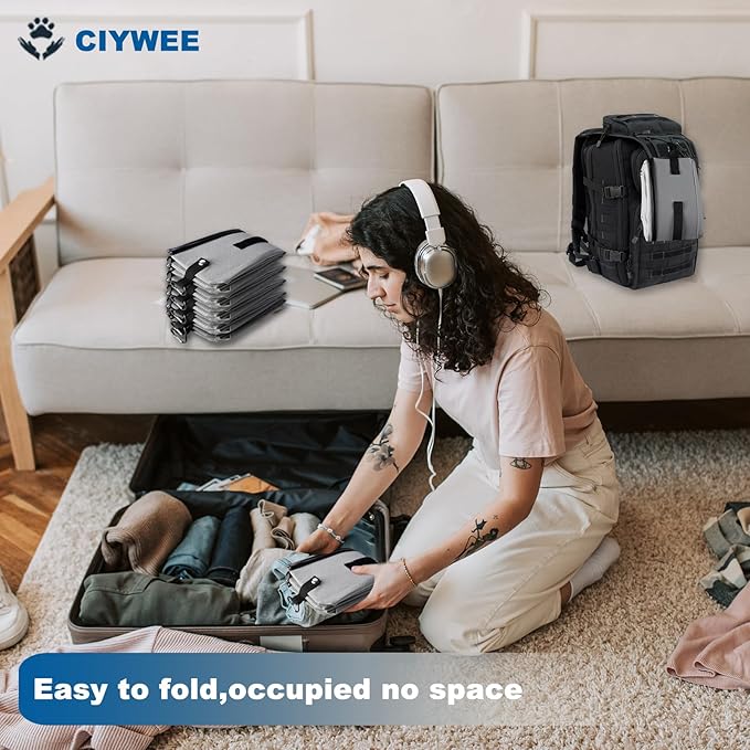 Portable Travel Cat Litter Box for Cats with Lid,Leak-Proof Waterproof Foldable Kitty Litter Box, for Cat Travel Essentials, Hotel, Airplane and Other Outdoor Use(Grey)