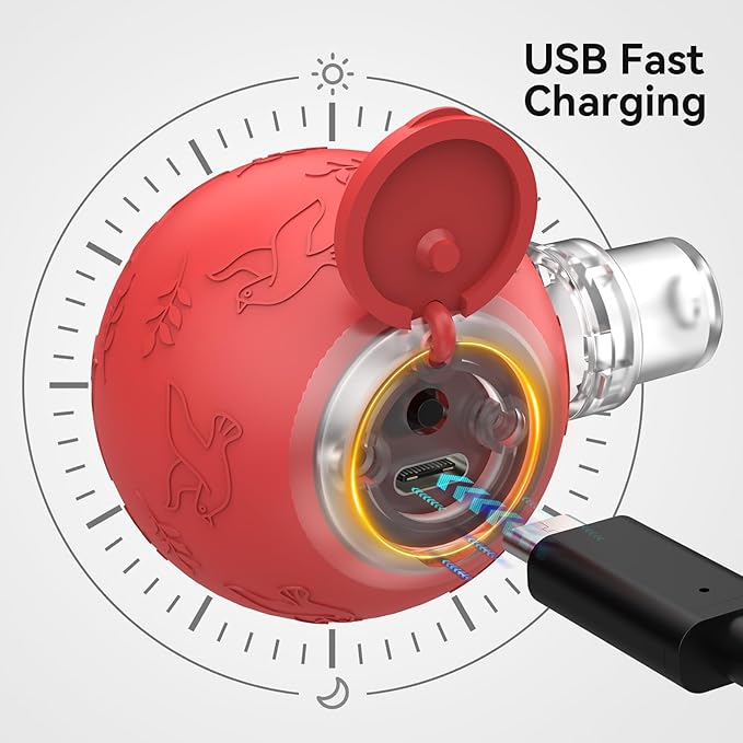 Interactive Cat Toys Ball for Indoor Cats,Automatic Kitten Toys for Bored Indoor Adult Cats,Motion Activated,USB Rechargeable(red)