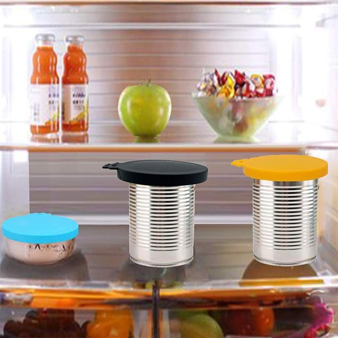 Food Can Covers/4 Pack/Universal BPA Free Silicone Dog Cat Food Can Lids for Dog and Cat Food/Fits All Standard Size Dog and Cat Can Tops for Pet Food Storage(Mix Color1)