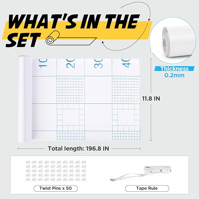OBSEDE Clear Cat Scratch Furniture Protector with 50 Twist Pins, Flexible Adhesive Single-Sided Sticky Sofa & Couch Corner Protector, Pet Deterrent Training Tape, 11.8" x 196.8"