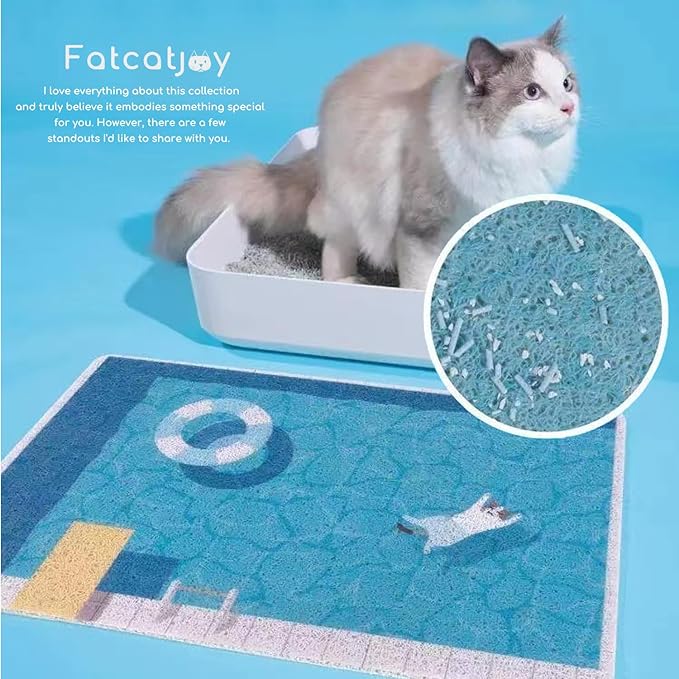 Summer Cat Litter Mat,Waterproof Pet Food Mats,Comfort Bathroom Rugs,Washable Shower Mat,Cat Rug Door Mats,Kitchen Mats for Floor