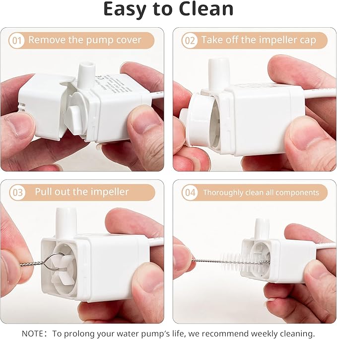 Ceramic Cat Water Fountain, 2.2L/74oz Pet Fountain, Upgraded Units 2.0 Automatic Ceramic Water Fountain for Cats and Dogs, Indoor with Ultra-Quiet Pump and Replacement Filter & Sponge (White)