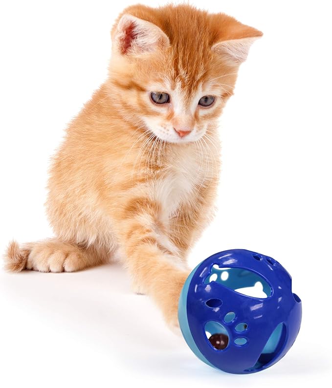 Pets First Large Size Cat Ball with Bell Toy for Cats Kittens and Other Animals - Hours of Play for Pets | Large Size for Extra Fun | Rings As It Moves