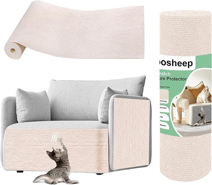 Furniture Pet Protectors Sofa Protector for Cats Couch Corner Protectors for Cat Scratch Furniture Protector Corner Beige 15.8"×78.7"