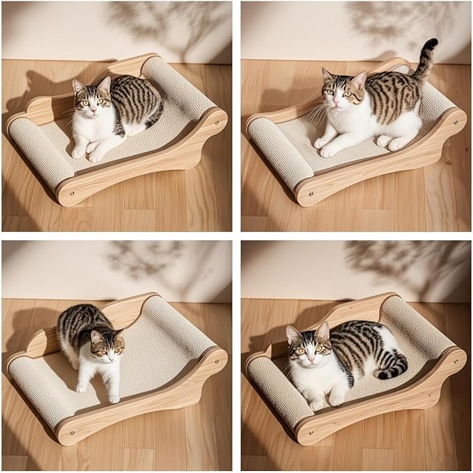Cat Scratching Post Cat Hammock Scratcher for Indoor Cats Clearance Durable Sisal Cat Scratch Pad Wooden Cat Scratching Board Medium Small Kitty Scratcher Lounger Modern