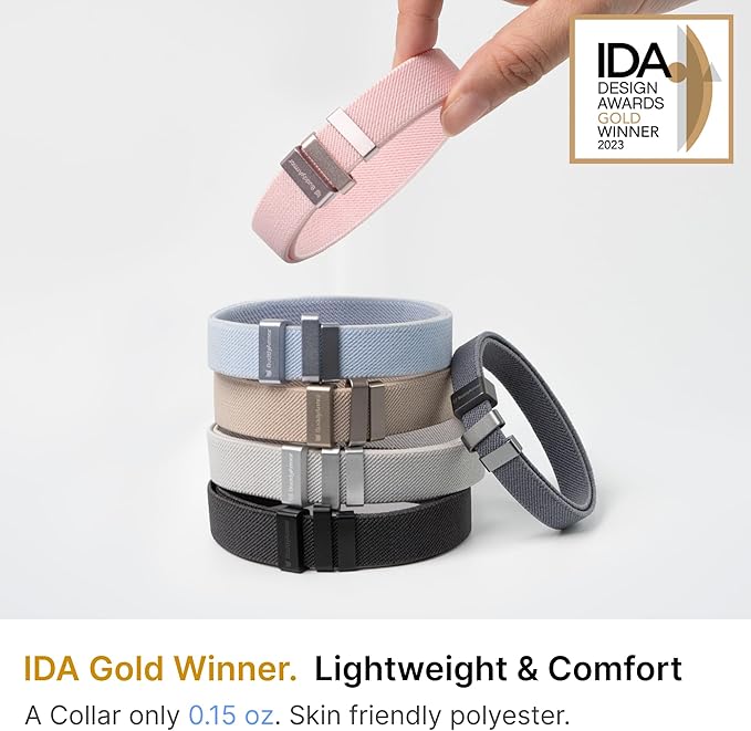 Safety Cat Collar Pro and Tag Set - U.S. IDA Gold Award, Elastic Release Cat Collar Charm Tag, Non Breakaway Cat Collar Adjustable with Charm for Kitten Small Large Cats (Midnight Black, M)