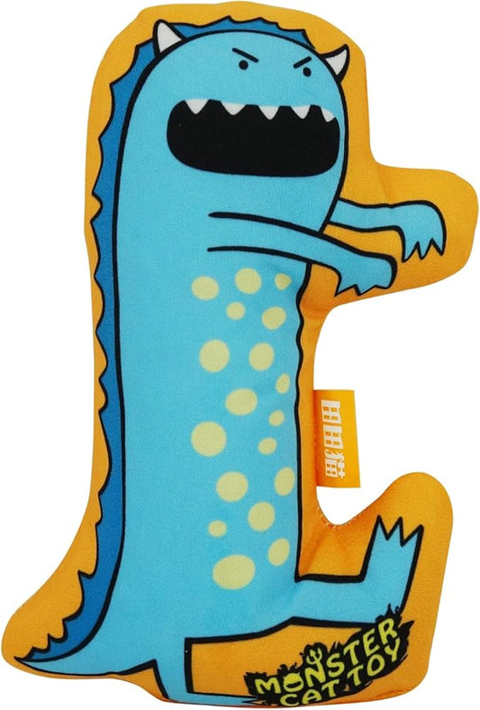 TTcat Organic Catnip Pillow for Cats & Kittens,Cat Chew Toy for Indoor Cats,Catnip Kicker Toys,Blue Monster…