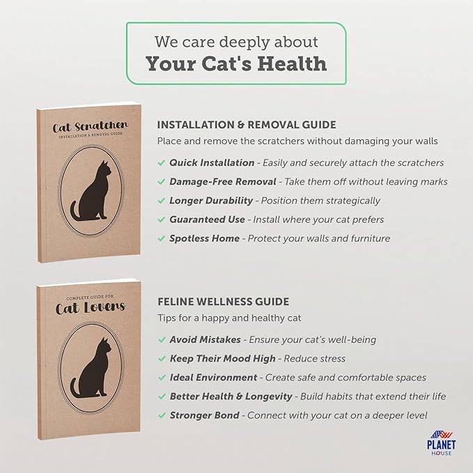 Vertical Wall Scratcher for Indoor Cats – Decorative Hanging Scratching Pad – Rascadores para Gatos – Essential Scratcher for Home – Scratch pad - Ebook for Your Pet's Happiness