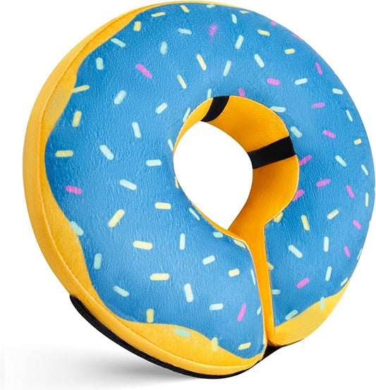 Katoggy Inflatable Dog Cone Collar for Post-Surgery Dogs & Cats, Soft Adjustable Blow-Up Donut E-Collar for Small, Medium & Large Pets