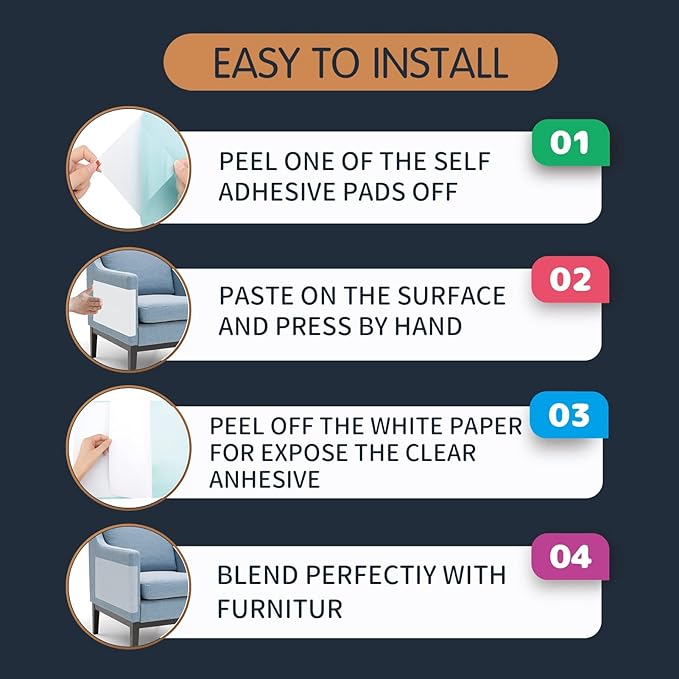 MILIFUN Cat Scratch Tape, Cat Tape for Furniture, Double Sided Tape for Cats, Scratch for Furniture (10Pack XL 14”L 11”W)