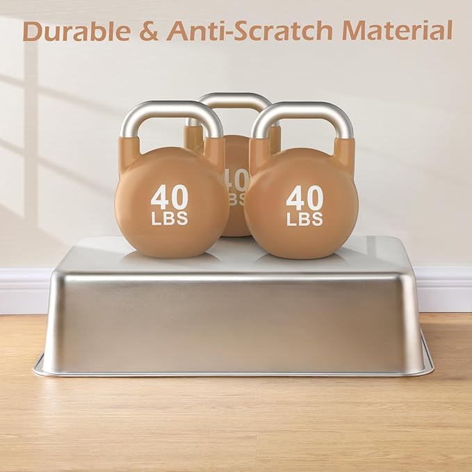 Stainless Steel Litter Box with Step Extra Large Cat Litter Box for Big Cats High Sides Enclosure XL Non-Sticky Easy Cleaning Anti-Urine Leakage (with Litter Scoop & Footboard, Grey)