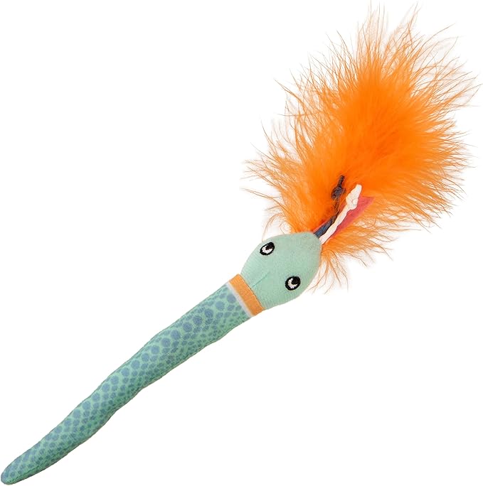 SmartyKat Instincts HappyNip Tricky Twister Bendable Snake Plush Cat Toy, Contains Catnip & Silvervine - Blue, One Size