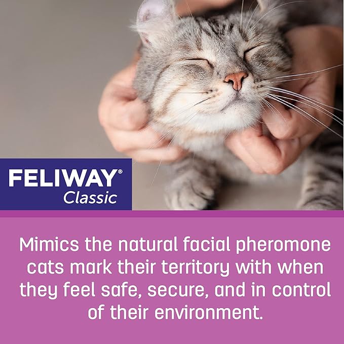 FELIWAY Classic Cat Calming Pheromone Diffuser: 1 Diffuser Kit & 3 Refills