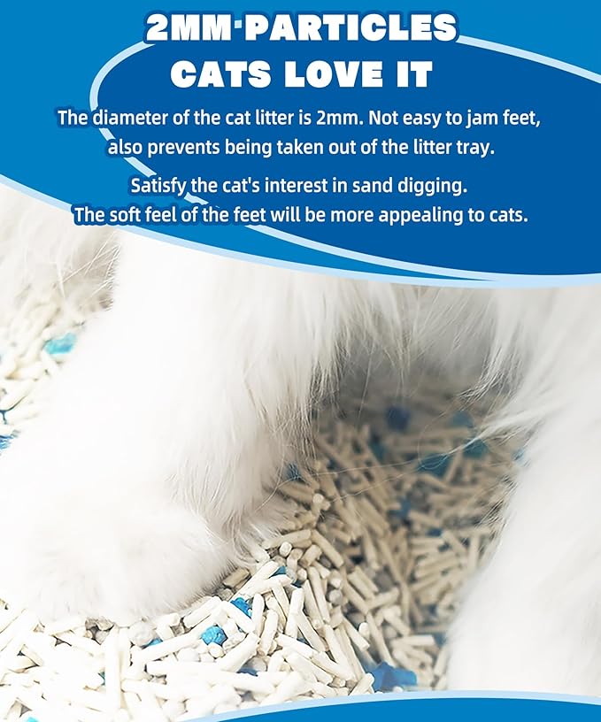 NIKORO Mixed Cat Litter,Strong Clumping Cat Litters,Odor Control and Unscented Ultra Absorbent Water Flushable Bentonite Tofu Cat Litter,Dust Free Scent Free,(5.29 lbs×1Bags)