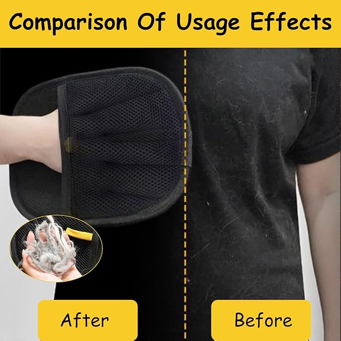 Vingtank 2Pcs Pet Hair Remover Glove, 2025 Upgraded Pet Hair Remover Electrostatic Gloves Reusable Cat & Dog Hair Removal Tool for Couch, Furniture, Carpet, Car Seat