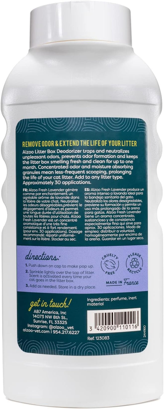 Cat Litter Deodorizer, Concentrated Granules Absorb & Help Neutralize Odors, 100% Plant-Based Active Ingredients, Up to 30 Uses, Fresh Lavender Scent, 26.6 Oz., Pack of 2