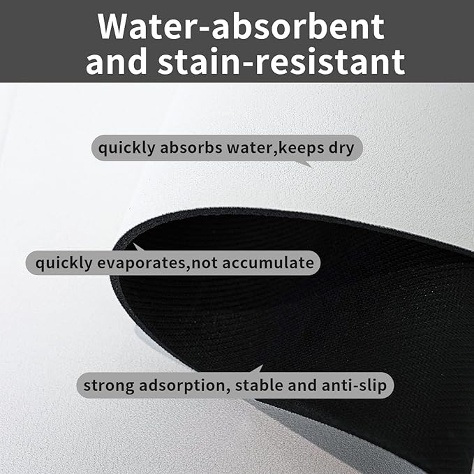 Charming Cat Dog Food Mat Absorbent Bowl Mats No Stains Quick Dry Waterproof Pet Cat Placemats for Food and Water, 30x45cm