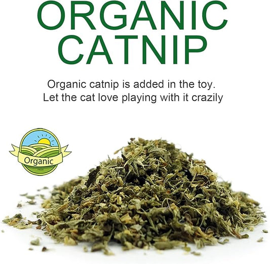 TTcat Organic Catnip Pillow for Cats & Kittens,Cat Chew Toy for Indoor Cats,Catnip Kicker Toys,White Cat…