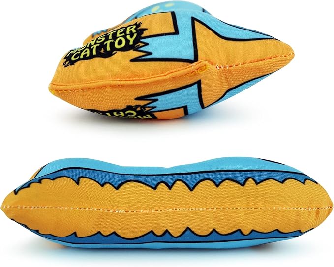 TTcat Organic Catnip Pillow for Cats & Kittens,Cat Chew Toy for Indoor Cats,Catnip Kicker Toys,Blue Monster…