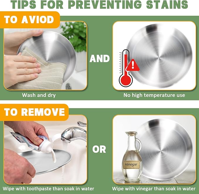 2-Pack Stainless Steel Cat Food Bowls – Shallow Whisker-Friendly Non-Slip Silicone Base,Easy to Clean Indoor Feeding Dishes(6.7")