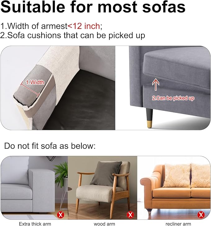 Cat Scratch Sofa Protector,23.6inch L*19.6inch W Cat Scratch Furniture Protector Pad, Couch Arm Sheild with Natural Sisal for Protecting Couch Sofa Chair Furniture(Beige/Right Handed)